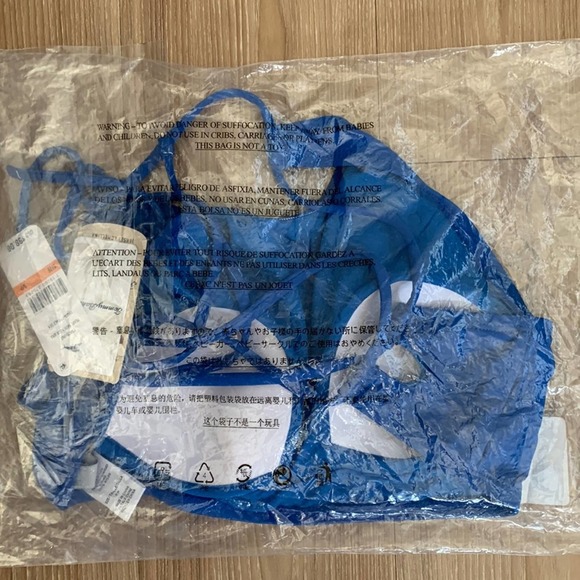 Tommy Bahama Pearl High Neck Bra Bikini Top in Cobalt Sea - Picture 4 of 6